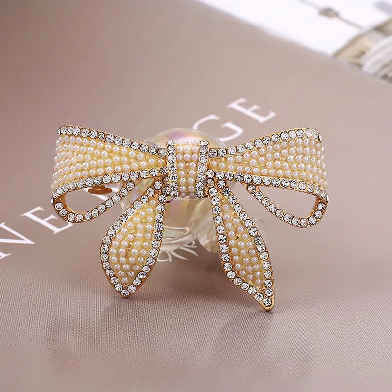 Temperamental Bow Knot Hair Accessories Girl and Women Starfish Side Clip for Girls Crystal Rhinestone Pearl Sweetly Barrettes