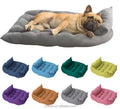 Luxury Orthopedic Dog Beds with Plush Pillow Plush Foam Pet Sleep Cushion Luxury Plush Dog Beds for Dogs