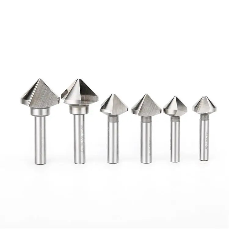 HSS 3F 90 Degree Point Angle Countersink Drill Bit HSS Chamfer Cutter Countersink Wood Drill Bit10.4/12.5/16.5mm