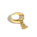 Quality Gold 18k Plated in 925 Sterling Silver Teddy Bear Ring Polished Teddy Bear Hanging Charm Ring