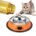 Stainless Steel Cat Bowls Pet Steel Bowl Set Food Water Bowl for Dogs and Cats Anti-skid Feeder Supplies for Small Dogs Cats