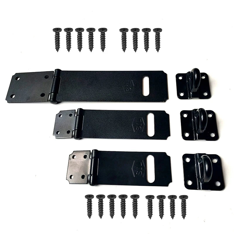 Modern Zinc Alloy Door Gate Hasp Latch Lock Durable 6-Inch Safety Clasp Extra Thick Construction Easy Door/Window/Hotel