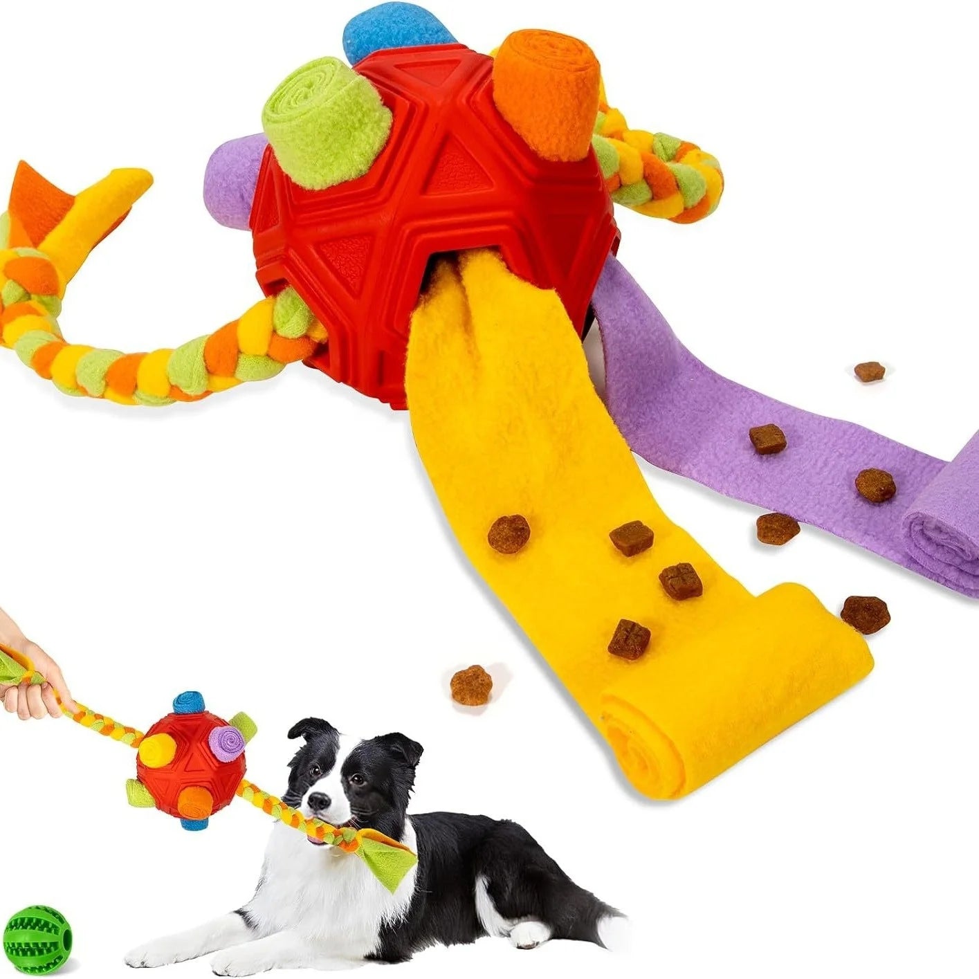 Interactive Dog Toys Snuffle Ball Pet Braid Hidden Food Leakage Ball Slow Feeder Dog Puzzle Toys