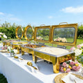 Arabic Hotel Commercial Catering Food Warmer Buffet Stove Large Capacity Custom Stainless Steel Chafing Dishes for Wedding Party
