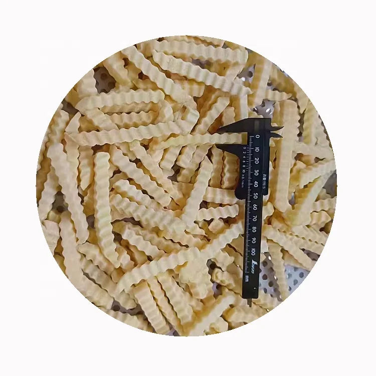 Best Price 12mm Frozen IQF Crinkle Cut Pre Fried Spiral Potatoes Strips Quick Cook French Fries Food Packaging Wholesale Bulk
