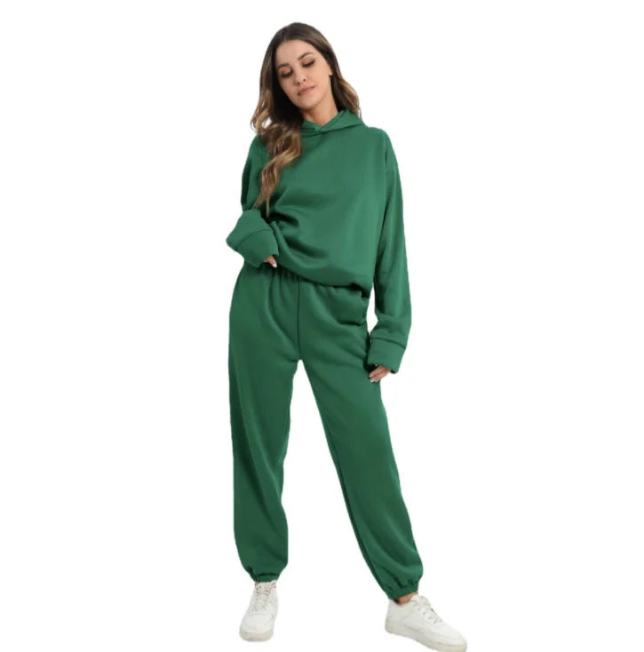 New Arrival Fall Two Piece Training Wear Jogger Sets Plus Size Sweat Pant Suits Long Sleeve Women Tracksuit