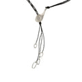 Rings Dangling Crystal Trumpet Leather Choker Necklace Statement Necklace