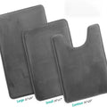 3pcs Flannel Bathroom Non-slip Toilet Cushion 3d Printed Carpet Floor Mat Bath Mat 100% Polyester