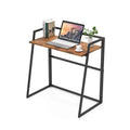 Contemporary Metal Bedroom Stylish Folding Design Iron Solid Wooden Eco-Friendly Computer Desk for Laptop Living Room/Office Use