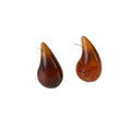 Vintage Elegant Retro Acrylic Earrings Amber Resin Drop Stud Earrings Women Girl 925 Silver Needle Fashion Wedding Party Jewelry