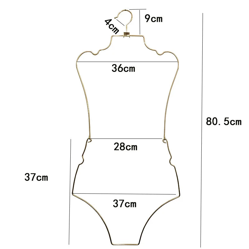 Factory Direct Sales Bikini Display Hanger Folding Swimsuit Hanger Clothing Store Clothes Support