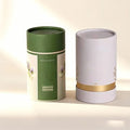 Custom Printing Design Round Craft Cardboard Sample Cylinder Coffee Green Tea Packaging White Holographic Laminated Paper Tube