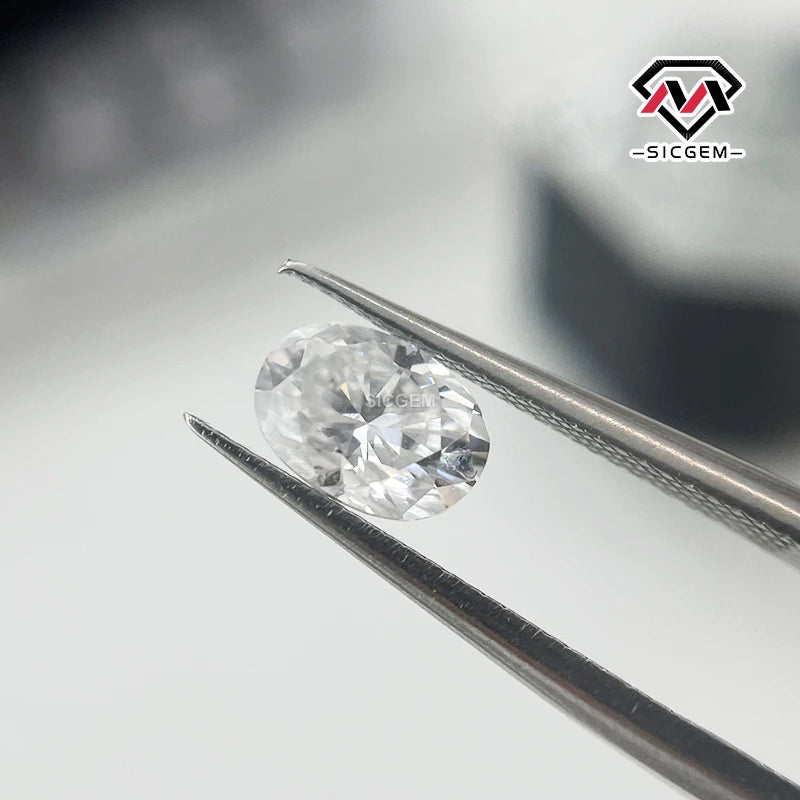 Wholesale Bulk Synthetic Moissanite Oval Cut D Color VVS1 Clarity GRA Certified 9.25 Mohs Hardness Color Play/Fire for Jewelry