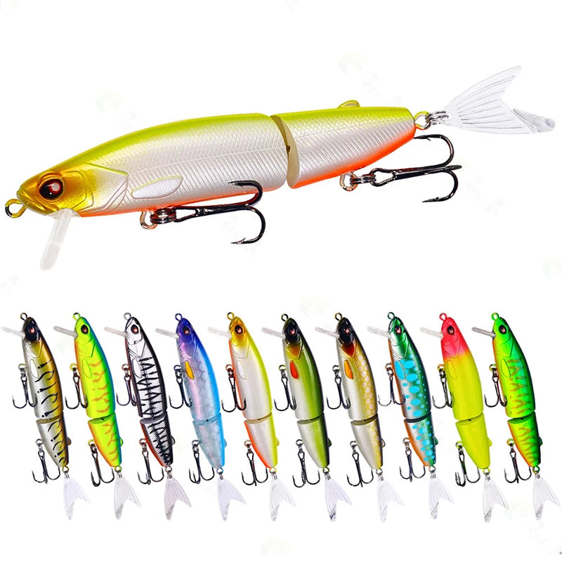 WEIHE 12cm 16.3g 10Colors Artificial Fishing Bait Lifelike Multi Jointed Lure for Saltwater Freshwater Pesca Baits