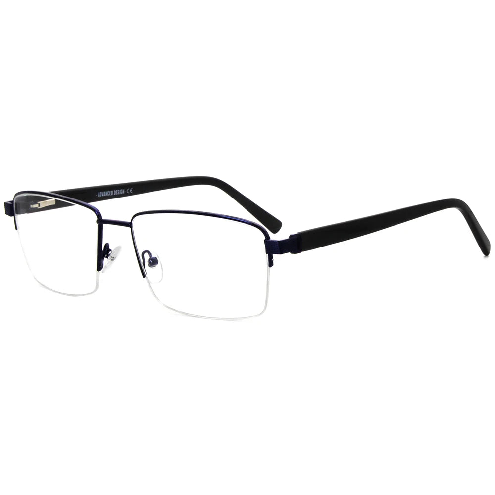 New Business Casual Men Big-Size Half Rimless Spectacles Gentleman Fashion Metal Eyewear MSG7136