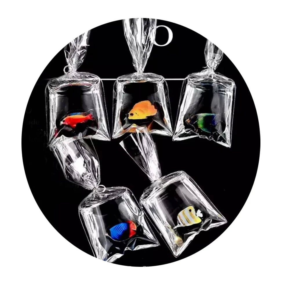 Carnival Goldfish in a Bag Charms Resin Kawaii Gold Fish Fair Game Prize Necklace Pendant Girls Womens Teen DIY Jewelry Gift