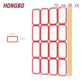 Red and Blue Adhesive Blank Label Stickers for Notebooks