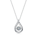 New Design Style 1 Carat 925 Sterling Silver Gemstone Moissanite Necklace for Gift Fine Jewelry Pendant Necklace Women