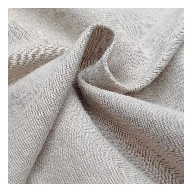 62012-Suppliers Wholesale 30% Hemp 70% Organic Cotton T Shirt Fabric Manufacturers Knit Single Jersey Fabric