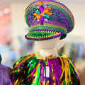 Trending Purple Green Gold Themed Party Captain Hat Mardi Gras Sequin Spiked Hat for New Orleans Burning Man Festival Event Gift MegaBDM
