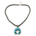 Fashion Boho Jewelry Alloy White Black Red Turquoise Stone Moon Pendant Necklaces Navajo Pearl Necklace Western Jewelry