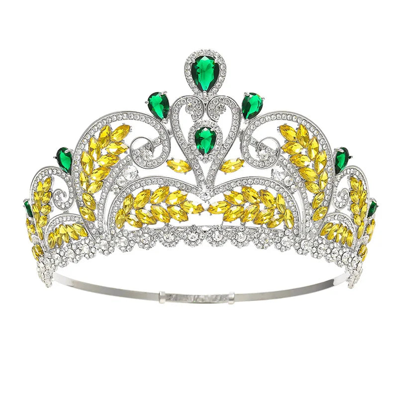 Bride Crown Beauty Pageant Crown for Queens Baroque Crystal Full Crown