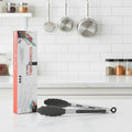 Food Grade Silicone Kitchen Tongs Heat Resistant Stainless Steel Bread Tongs Non-Stick Food Serving Tongs with Locking Clip