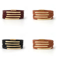 Boho Chic Multi-layered Leather Brass Women's Bracelet Fashion All-in-one Women's Bracelet