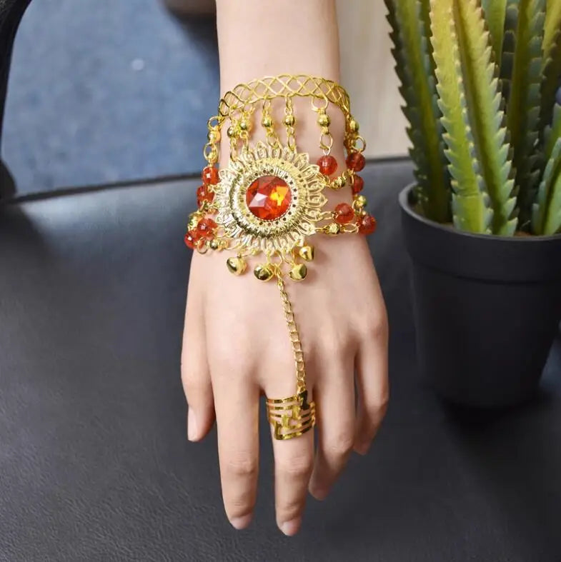 Ethnic Style Jewelry Bracelet Ring Hanfu Accessories Western Ancient Style Dance Jewelry