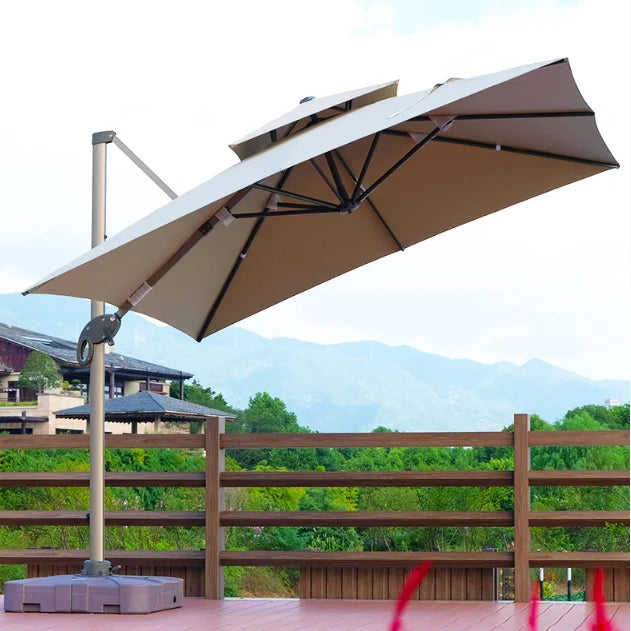 Youya High Grade Aluminum Lightweight Waterproof Banana Umbrella 3x4m for Hotel & Park Outdoor Furniture Modern Design