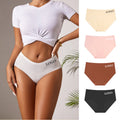 Custom Seamless Knitted Nylon/Cotton Women's G-String Panties 0310# Breathable Quick Dry Mid-Rise Solid Pattern Comfortable