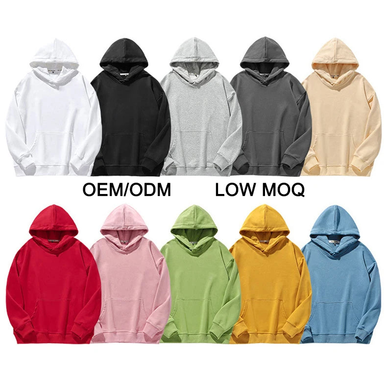 Custom Men's 80% Cotton 20% Polyester 3D Puff Printing Hoodies 450-480 Gsm Anime Pink Sweatshirts Embroidered Sublimation