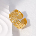 Beimai OEM Wholesale Retro Hollow Couple Stainless Steel Ring