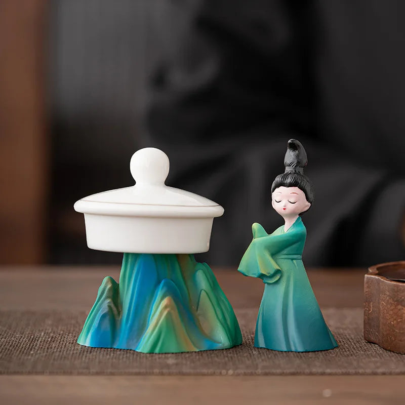 Thousand-li Landscape Color Changing Tea Pet Decoration Tea Table Cover Tea Ceremony Utensils Pen Holder Calligraphy Materials