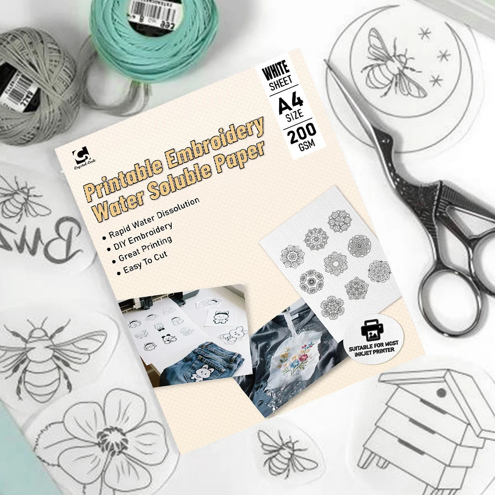 Water Soluble Embroidery Stabilizer Backing Paper for Machine Sewing and Lace Making