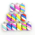 Diy Custom Keychain Necklace Making Jewelry Accessories Kids Cute Soft Resin Twisted Marshmallow Cotton Candy Charm Pendant