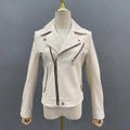 Janefur New Arrival 2023 Fashion Plus Size Short Style New Women Leather Jacket