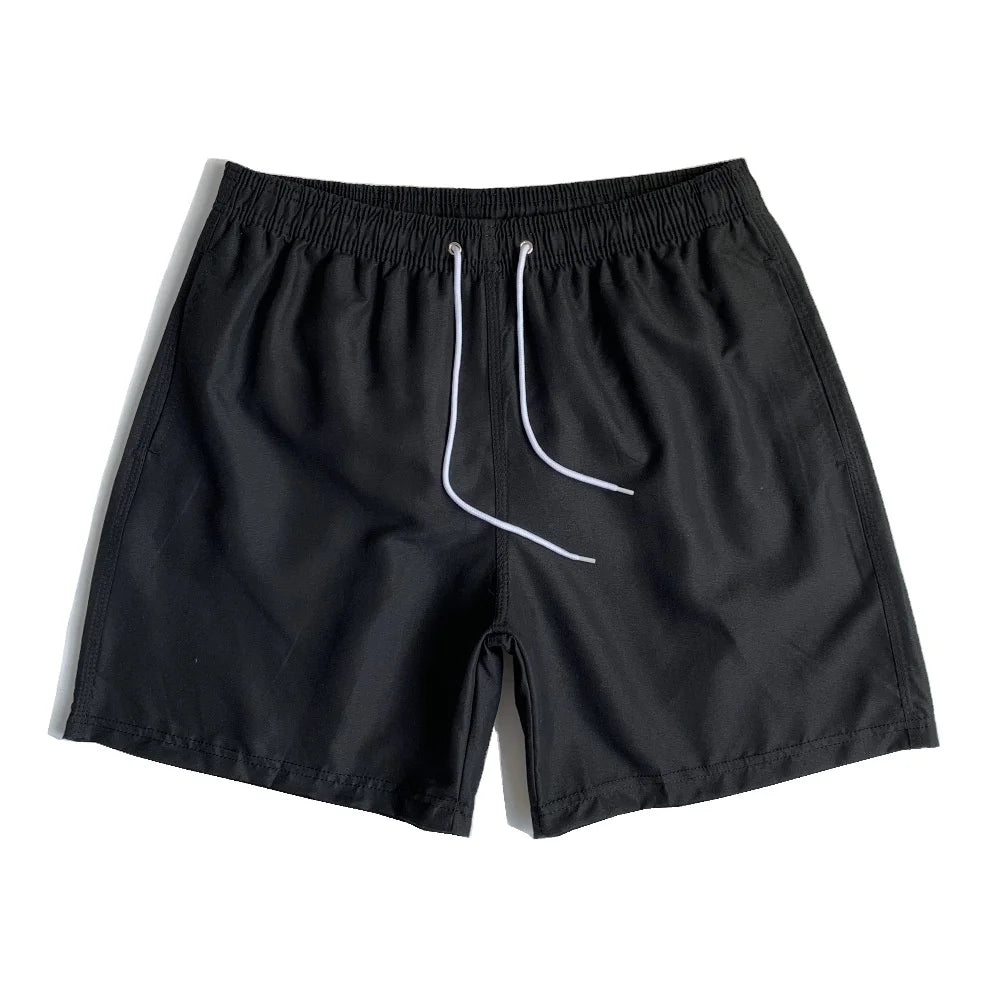 New Wholesale Summer Plain Quick Dry 100% Polyester Solid Men Trunk Short Pants Trackshorts Swimpant Swimming Board Beach Short