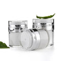 15G 30G 50G Empty White Color Cosmetic Plastic Airless Packaging Lotion Pump Acrylic Jars With Lids