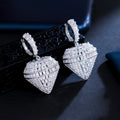 Creative Cubic Zirconia Dangle Drop Big Unique Huggie Hoop Drop Earrings for Women Statement Party Engagement Wedding Jewelry
