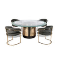 Italian Postmodern High-End Chair Light Luxury Leather Fabric Leisure Armrest Single Reception Dining Chair Stainless Metal