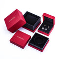 Customized Cardboard Rigid Jewelry Box Earring Ring Couple Packaging with Embossing Luxury Eco-friendly Logo Brand