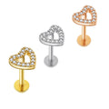 Cartilage Earrings for Women/Men//Boys/Girls - Tragus Jewelry Set with Cubic Zirconia and Surgical Steel