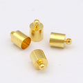 50pcs/lot Tassel Leather Cord End Crimp End Clasp Beads End Tip Cap for DIY Necklace Jewelry Making Findings