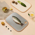 Wheat Straw Chopping Board Kitchen Household Double-sided Stainless Steel Cut Meat Cutting Board