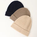 Inner Mongolia F/W New Flap Pure Cashmere Cap Knit Rib Cuffed Soft Beanie Hats Winter Unisex Luxury Fashion Bow Cute Warm