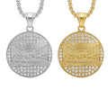 Wholesale Men's Hiphop Last Supper Diamond Thirteen Cross Pendant Necklace Stainless Steel Jewelry with Zircon Stone