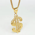Fashion Stainless Steel Hip Hop Rock Necklace US Dollar Money Sign Pendant Necklace Mens Women Jewellery Gift