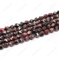Wholesale Faceted Star Polygon Cut Natural Garnet Beads for DIY Jewelry Making 6mm 8mm 10mm