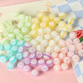 Simple 9*10mm Colorful Fruit Sandwich Straight Hole Glass Beads Round Beaded for Diy Keychain Jewelry Accessories